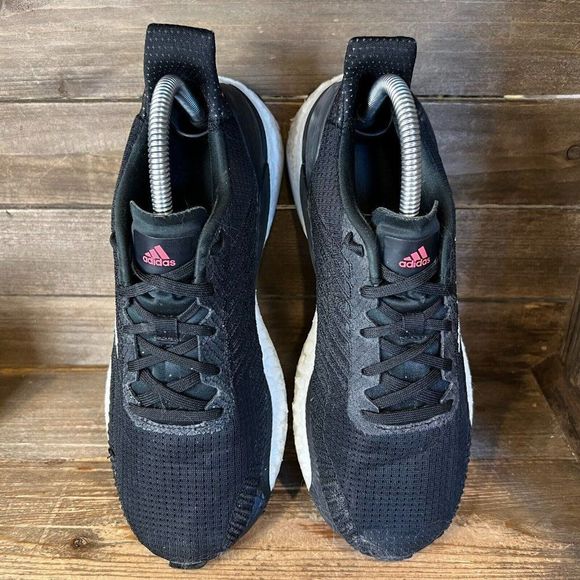 Womens Adidas SolarBoost Black Athletic Running Sneakers Shoes Size 8 M GUC - Picture 4 of 6